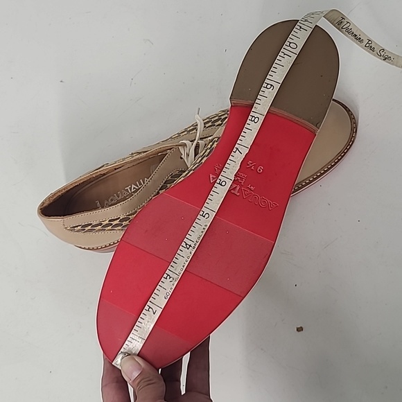 Aquatalia by Marvin K cream leather and sheer peek a boo loafers size 9.5 - Picture 13 of 14